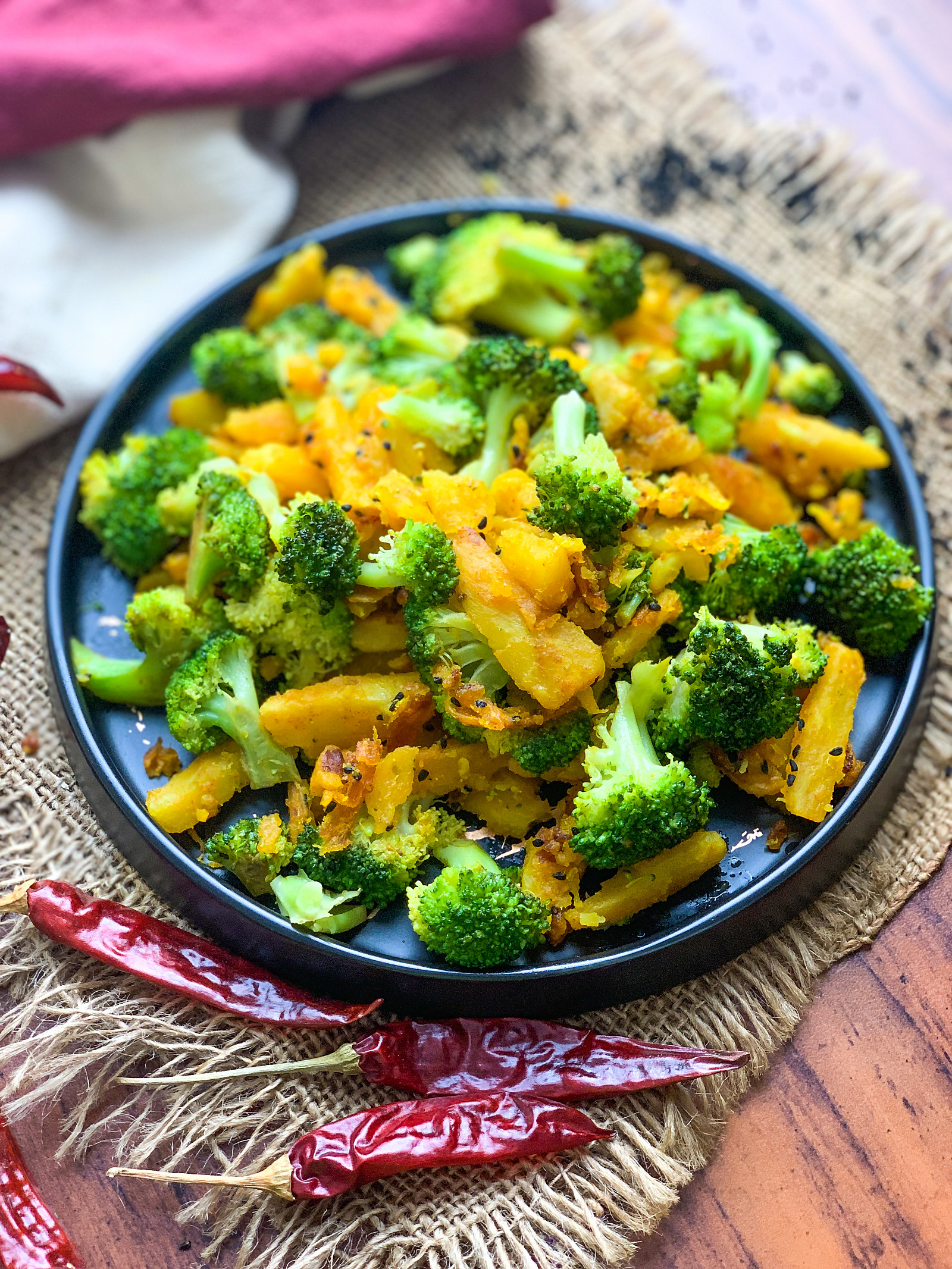 Sweet Potato And Broccoli Sabzi Recipe by Archana's Kitchen