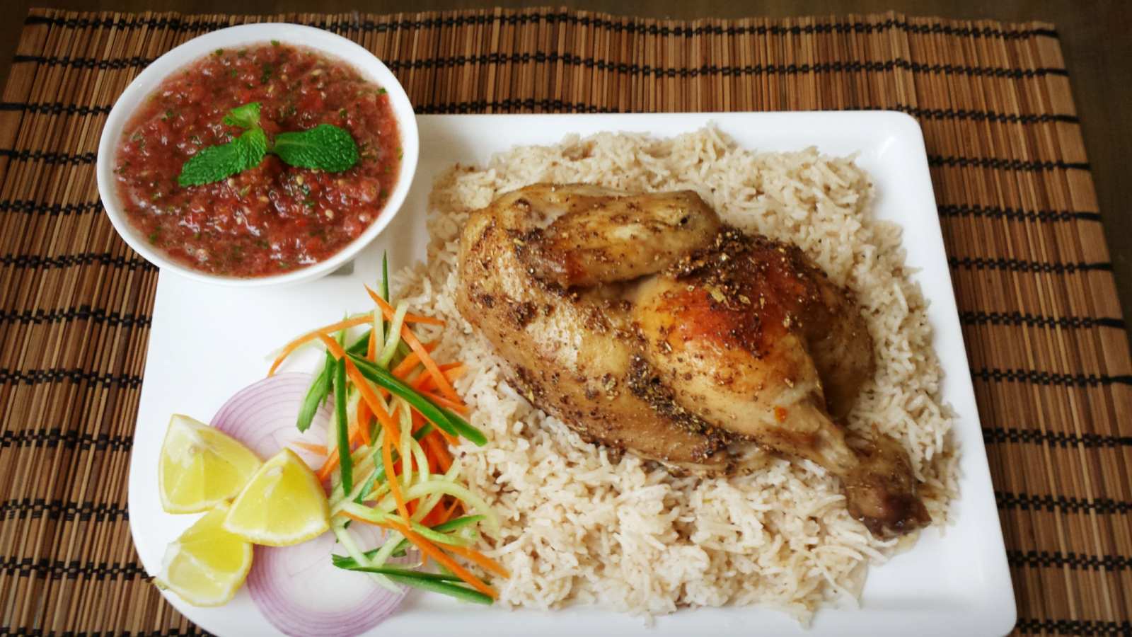 Arabian Chicken Mandi Recipe -Yemeni Style Rice & Chicken