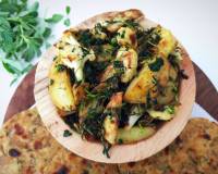 Authentic Sindhi Style Aloo Gobi Methi Tuk Recipe: Flavorful Blend of Potatoes, Cauliflower, and Fenugreek Leaves