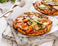 Mini Pita Pizza With Tahini Roasted Vegetables Recipe 