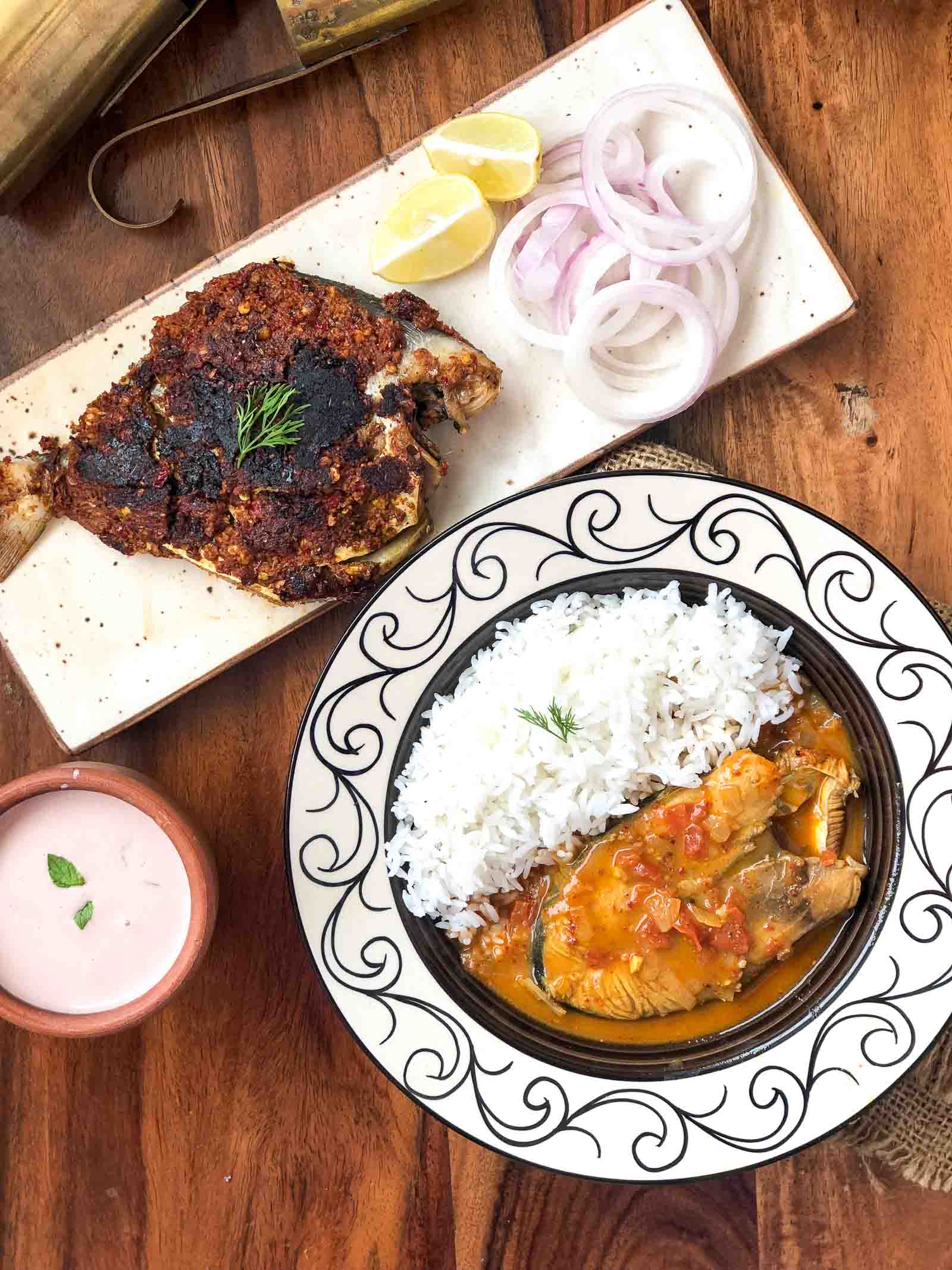 Weekend Dinner Idea: Malvani Fish Curry, Konkani Style Pomfret fry ...