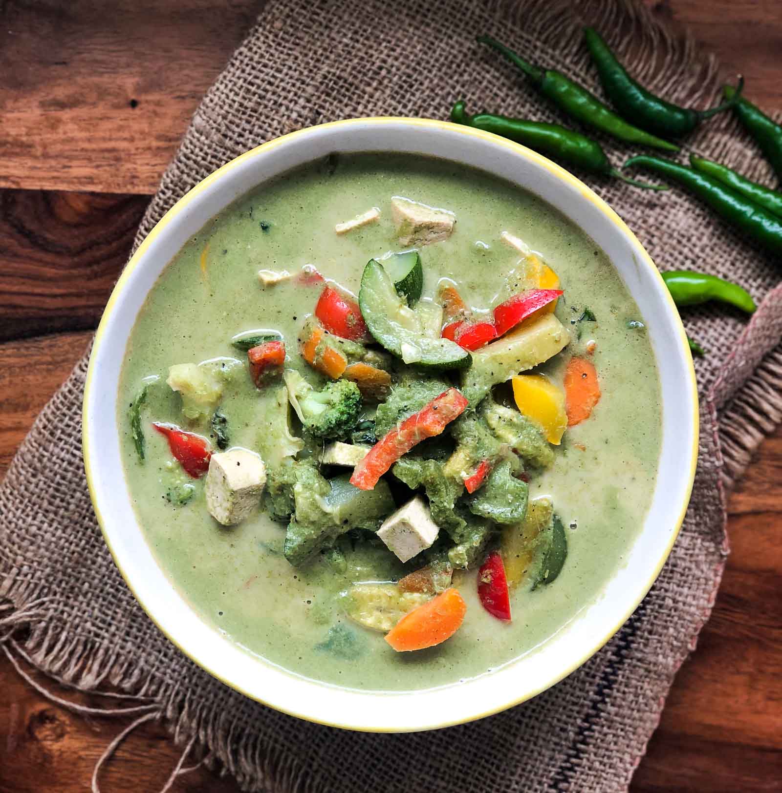 Vegetarian Thai Green Curry Recipe By Archana s Kitchen