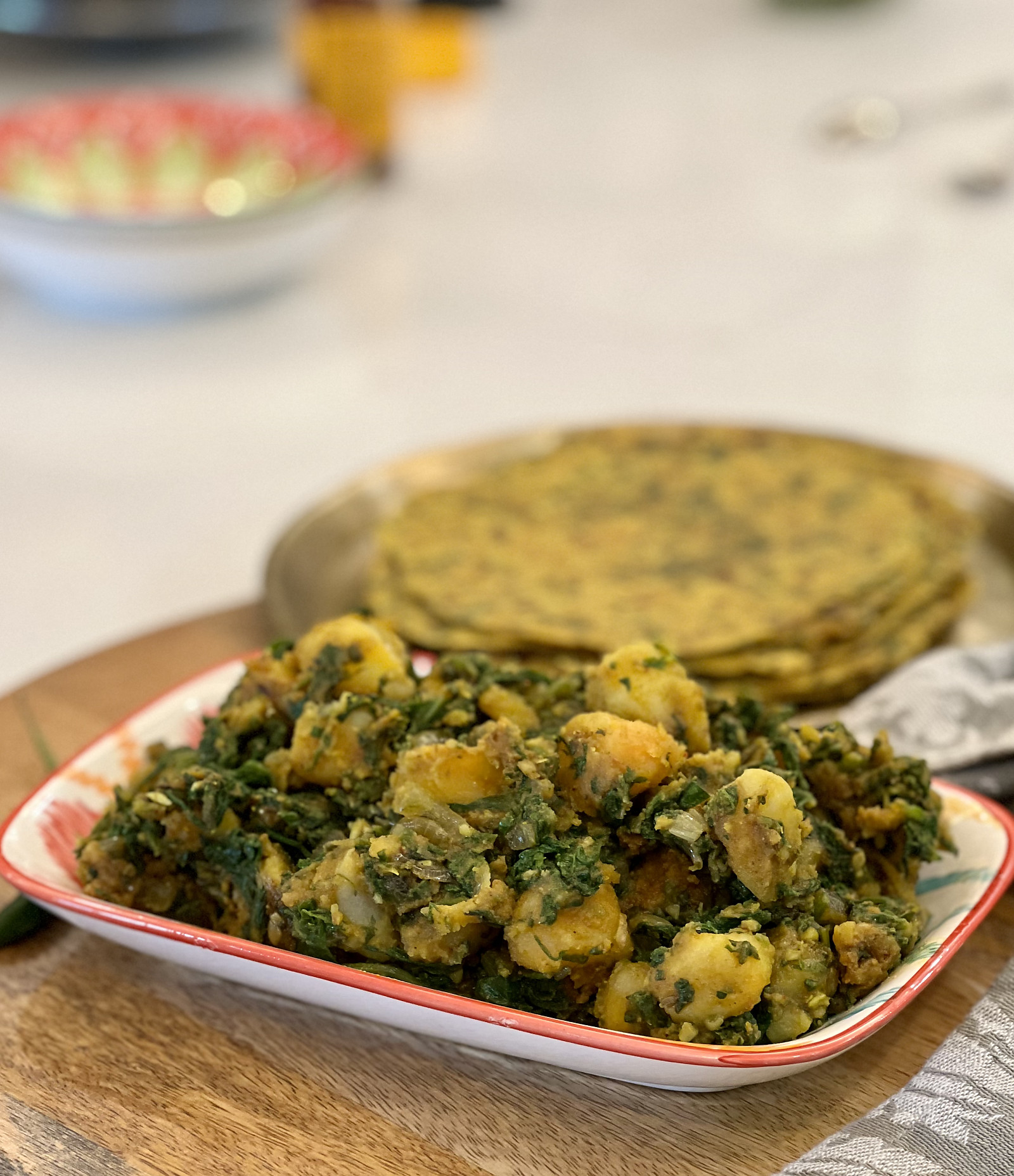 Aloo Palak Sabzi Recipe | Homestyle Potato Spinach Stir Fry