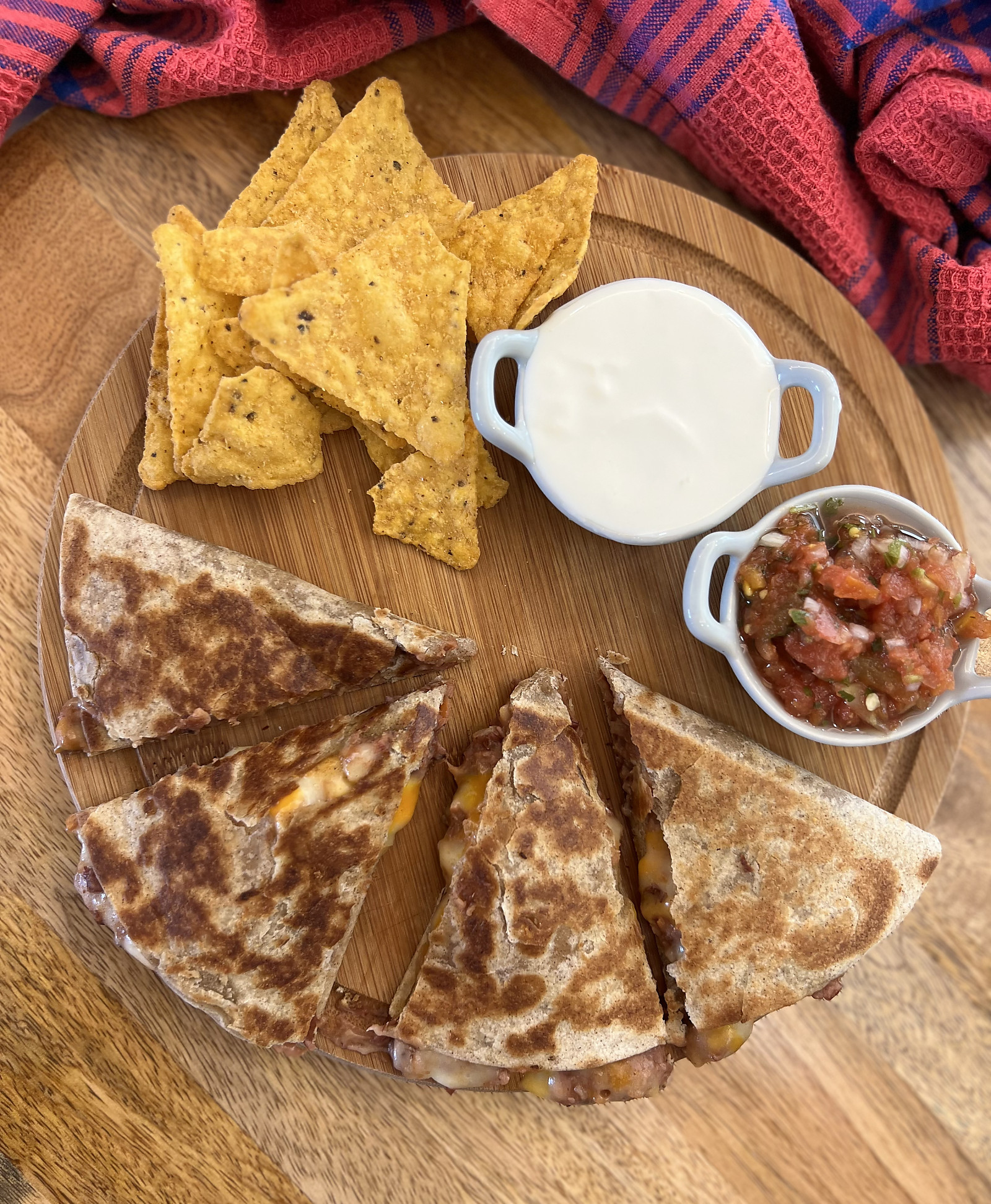 High Protein Refried Beans Quesadilla Recipe 