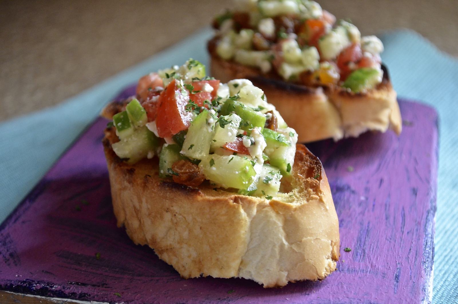 Zucchini And Feta Cheese Bruschetta Recipe