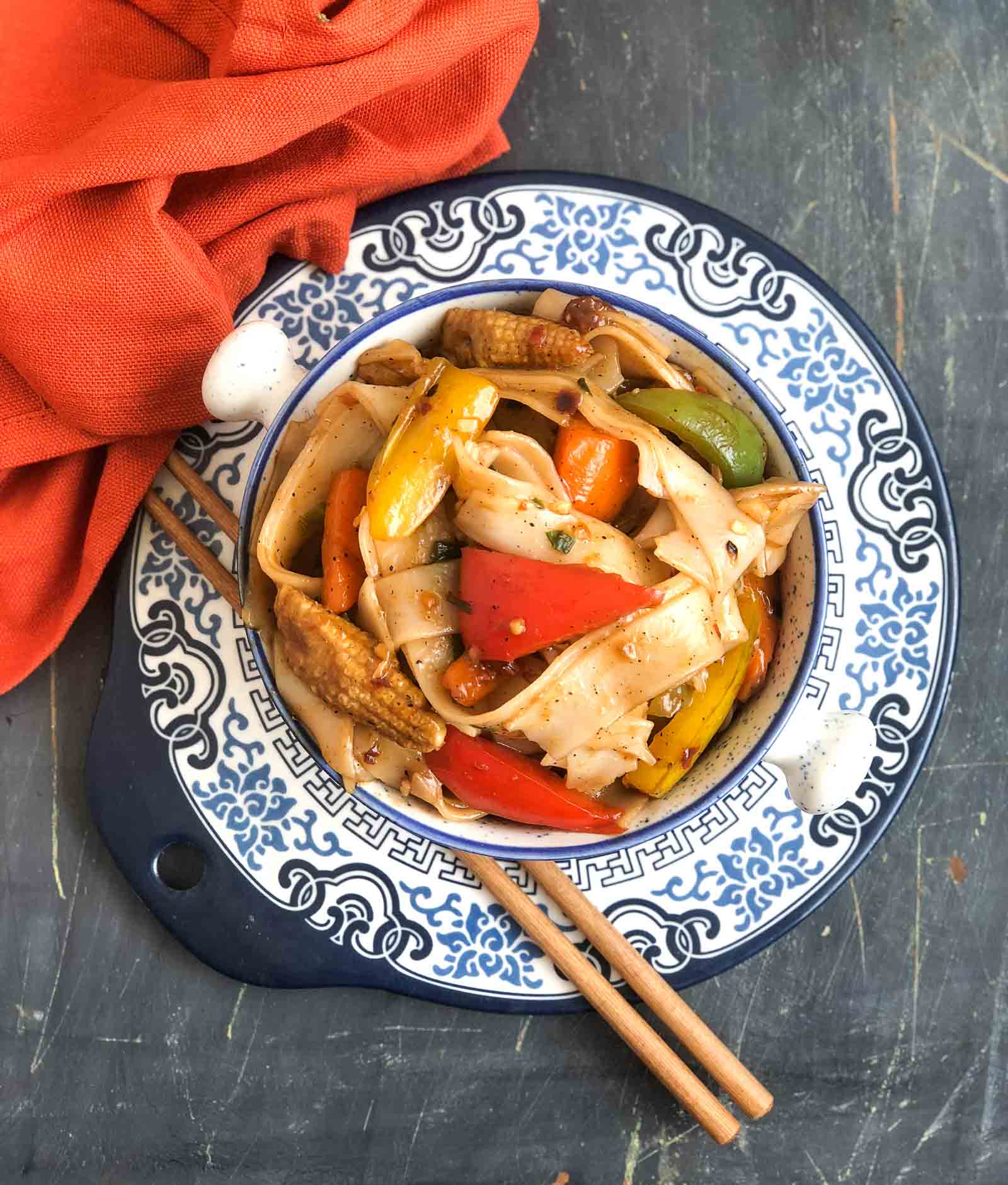 Indo Chinese Chilli Garlic Noodles - Vegan Richa