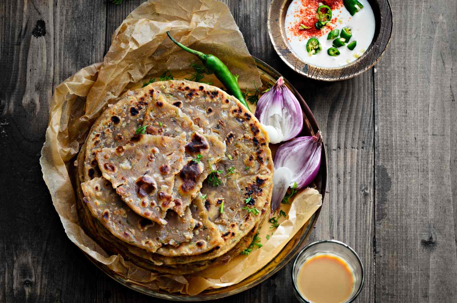 Sindhi Koki (Sindhi Style Flaky Flatbread With Onions) by Archana's Kitchen