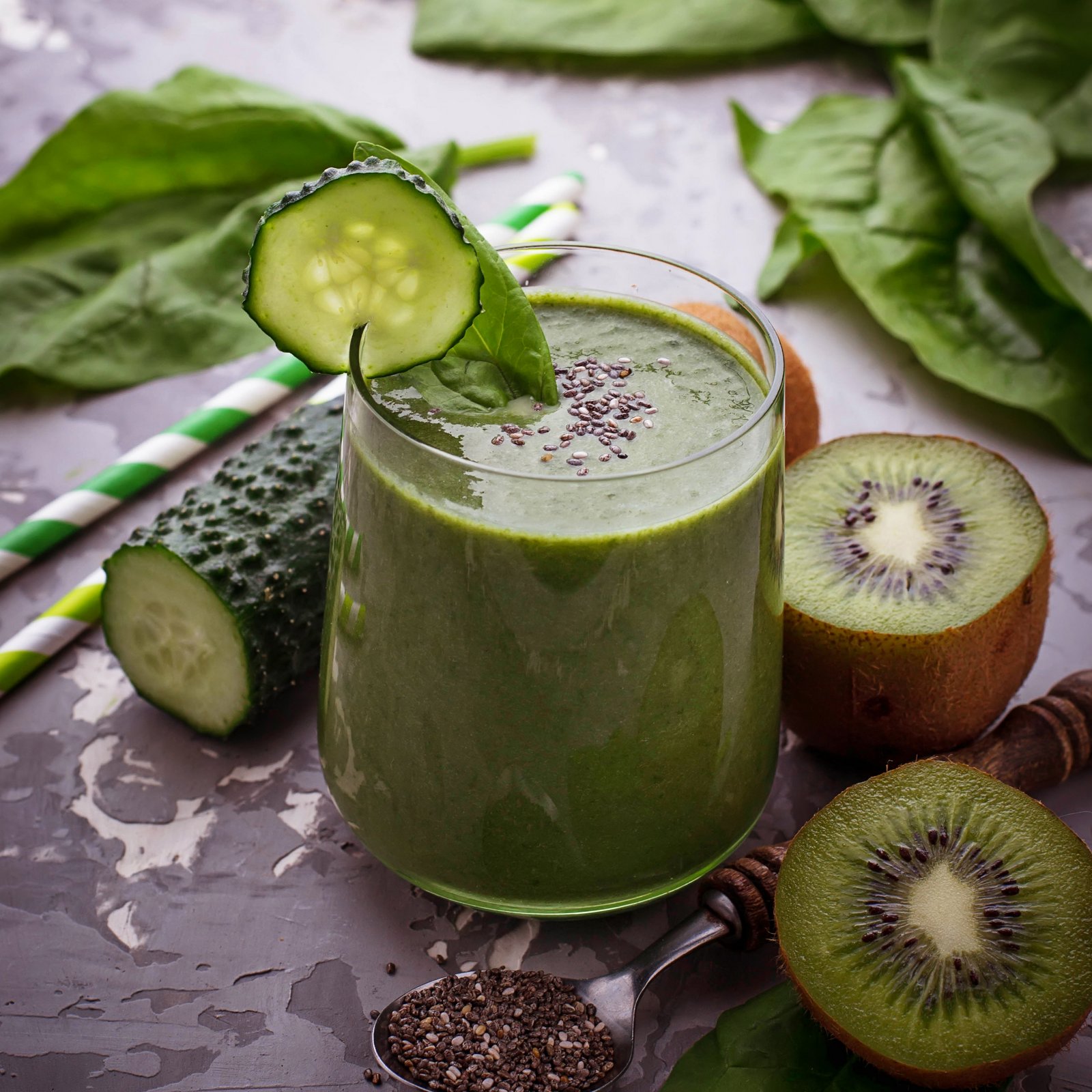 Refreshing Smoothie Recipe With Cucumber & Kiwi by Archana's Kitchen