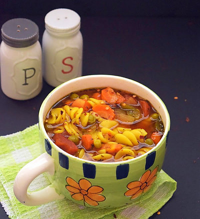 Vegetable Pasta Soup Recipe by Archana's Kitchen