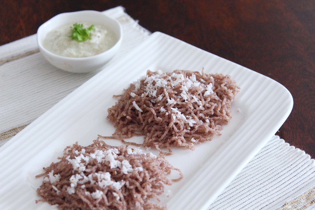 Udupi Style Red Parboiled Rice Sevai Recipe (Red Rice Vermicelli)