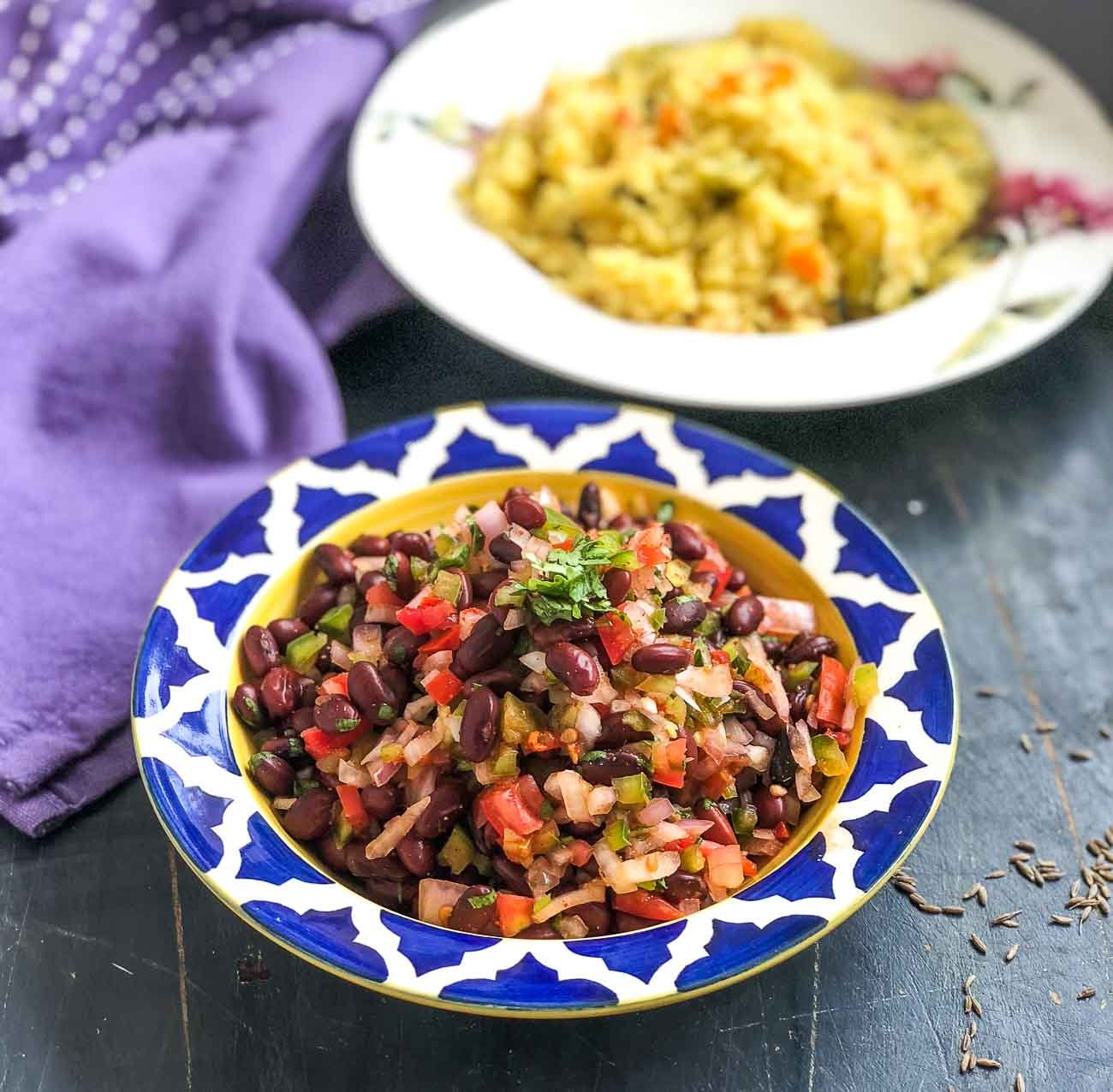 Chatpata Rajma Salad Recipe - Kidney Beans Salad Recipe by Archana's ...