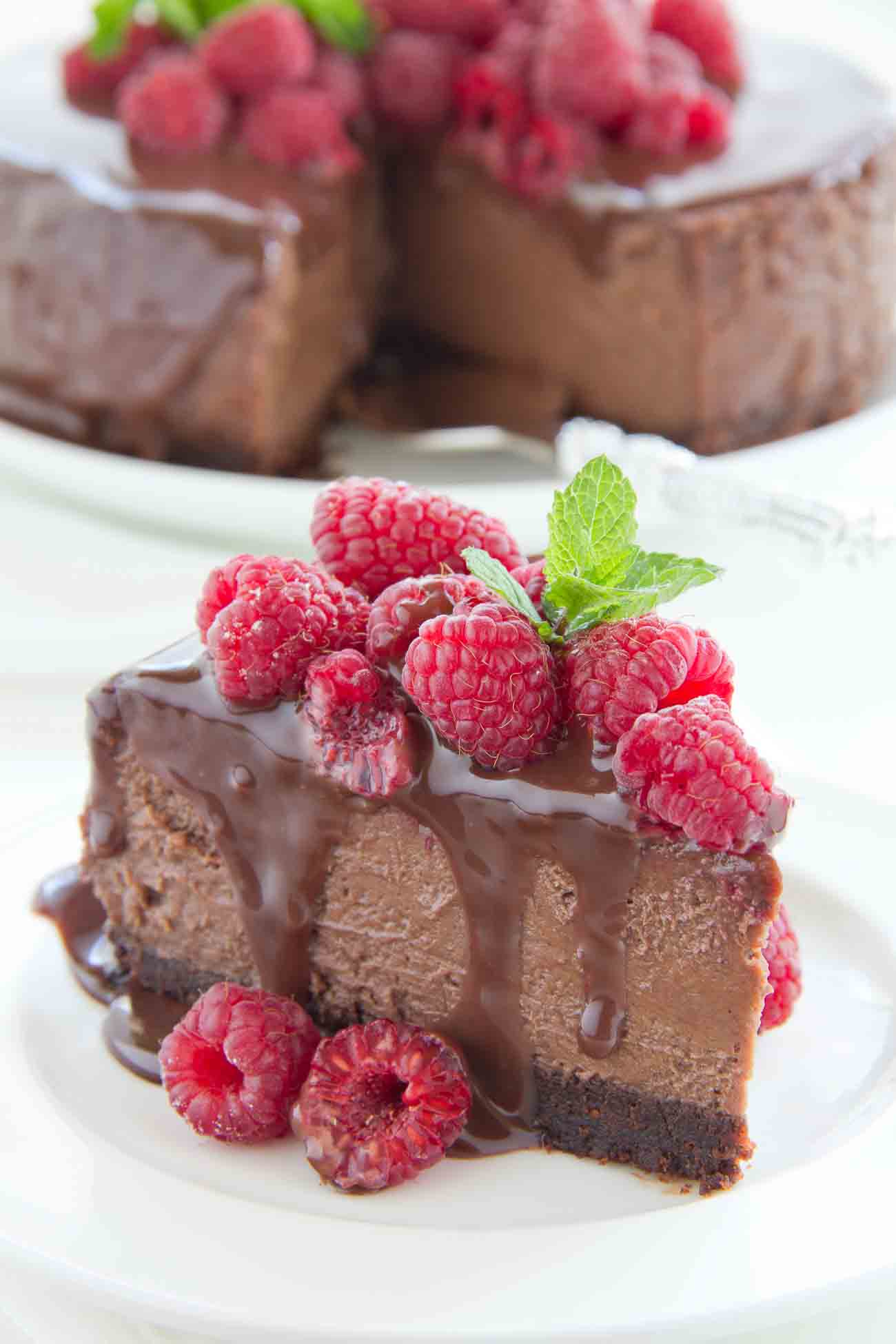 Rich Chocolate Cheesecake Recipe by Archana's Kitchen