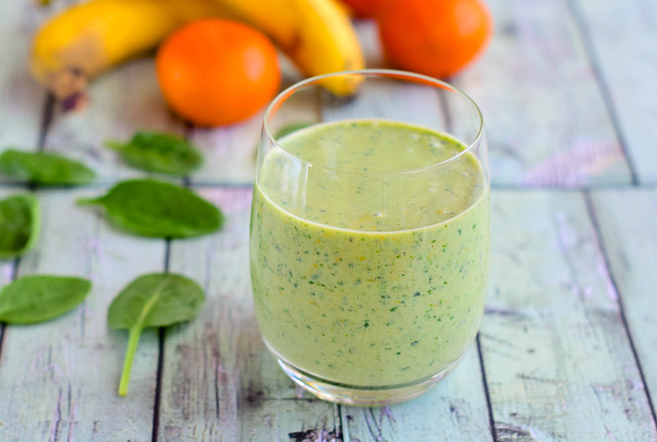 Banana Orange & Spinach Smoothie Recipe