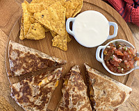 High Protein Refried Beans Quesadilla Recipe 