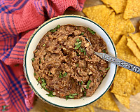 Refried Bean Dip Recipe | Mexican Chilli Bean Dip Recipe