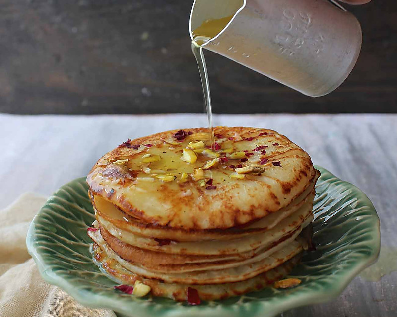 Malpua Recipe with Rabri (A Spiced Indian Pancake with Milk Pudding)