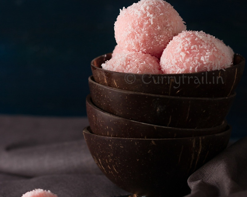 Coconut Ladoo Stuffed With Pistachios Recipe