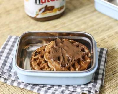 Kids Lunch Box Recipes: Multigrain Waffles with Nutella